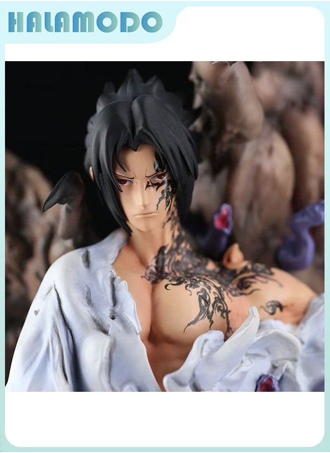 Naruto Iron Curtain Sasuke Sporting Intricate Designs, Anime Collectible Figurine, Decoration and Gift Treasure