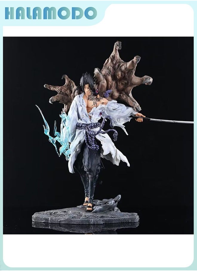 Naruto Iron Curtain Sasuke Sporting Intricate Designs, Anime Collectible Figurine, Decoration and Gift Treasure
