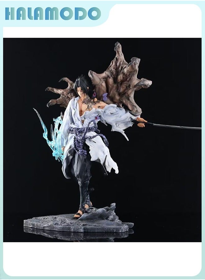 Naruto Iron Curtain Sasuke Sporting Intricate Designs, Anime Collectible Figurine, Decoration and Gift Treasure