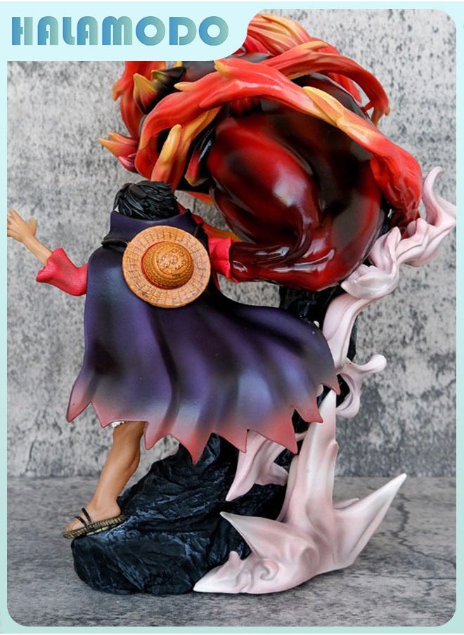 One Piece Luffy Gear Fourth in Onigashima Inferno Figure - Anime Merchandise Model Ornament, Birthday Gift, 29cm