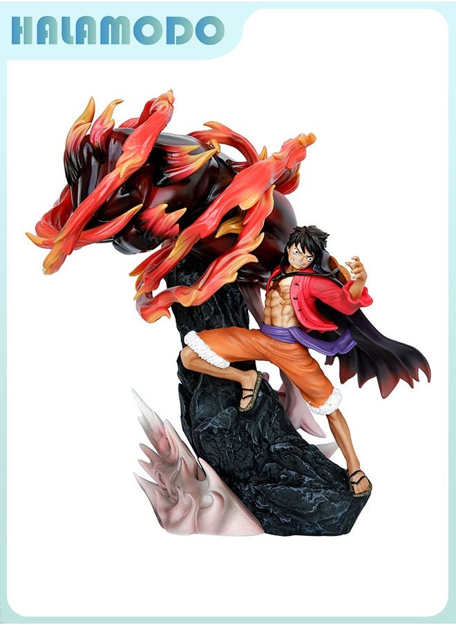 One Piece Luffy Gear Fourth in Onigashima Inferno Figure - Anime Merchandise Model Ornament, Birthday Gift, 29cm