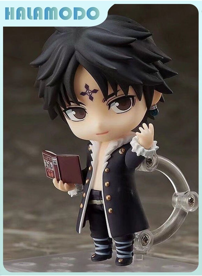 Hunter x Hunter 10cm Q - version Kuroro Lovable Doll with Interchangeable Faces and Movable Joints for Desk Decoration