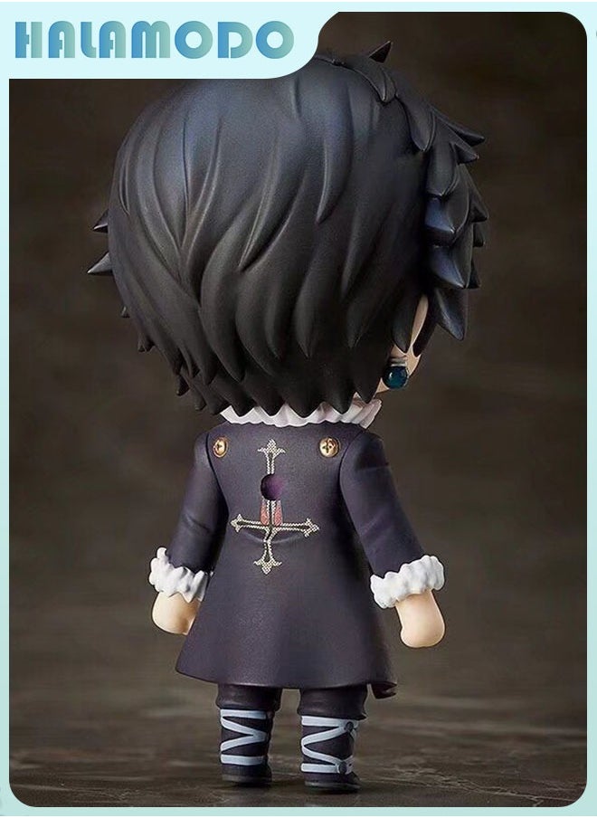 Hunter x Hunter 10cm Q - version Kuroro Lovable Doll with Interchangeable Faces and Movable Joints for Desk Decoration