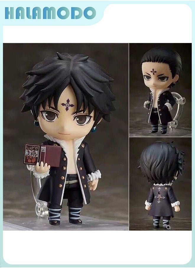 Hunter x Hunter 10cm Q - version Kuroro Lovable Doll with Interchangeable Faces and Movable Joints for Desk Decoration