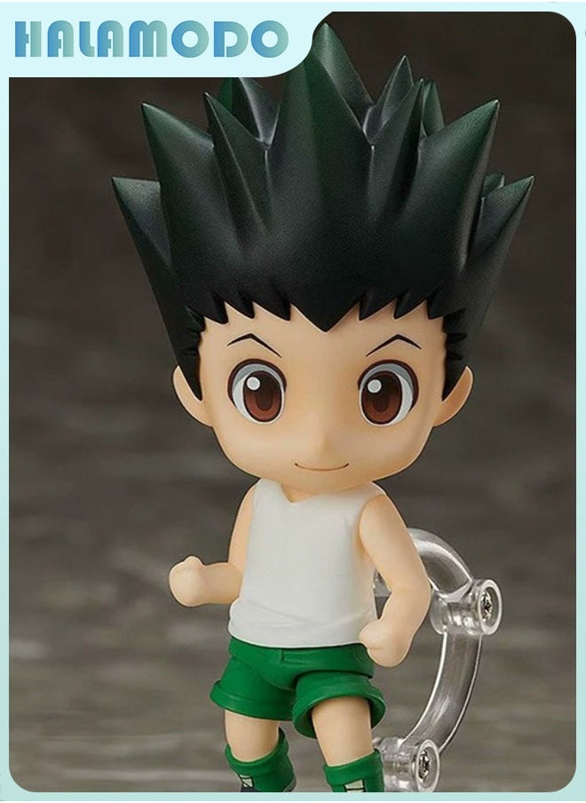 Hunter x Hunter: Q - version 10cm Gon High - quality Figurine with Replaceable Faces and Movable Body Parts for Desktop Arrangement