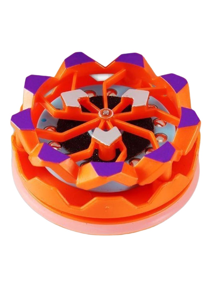 Orange Handheld Luminous Fireworks Fingertip Collision Gyroscope, Can Relieve Stress And Anxiety, No Resistance Metal Finger Gyroscope, Can Eliminate Boredom For Children And Adults, (Desktop Friction Can Rotate)