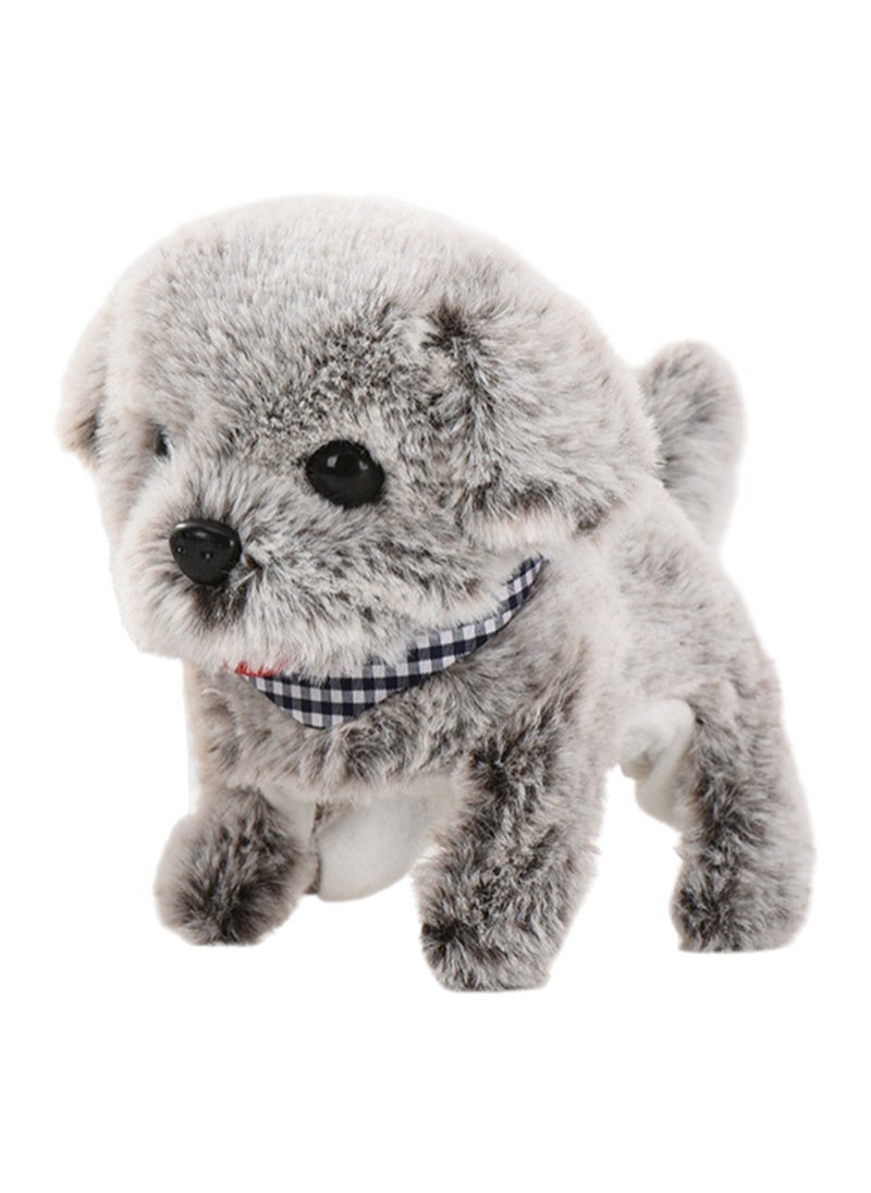 Gray Pastoral Dog Electronic Plush Stuffed Animal Interactive Puppy Touch Control, Electronic Dog Pet, Robot Toy, Animated Toy Dog Suitable For Kids Baby