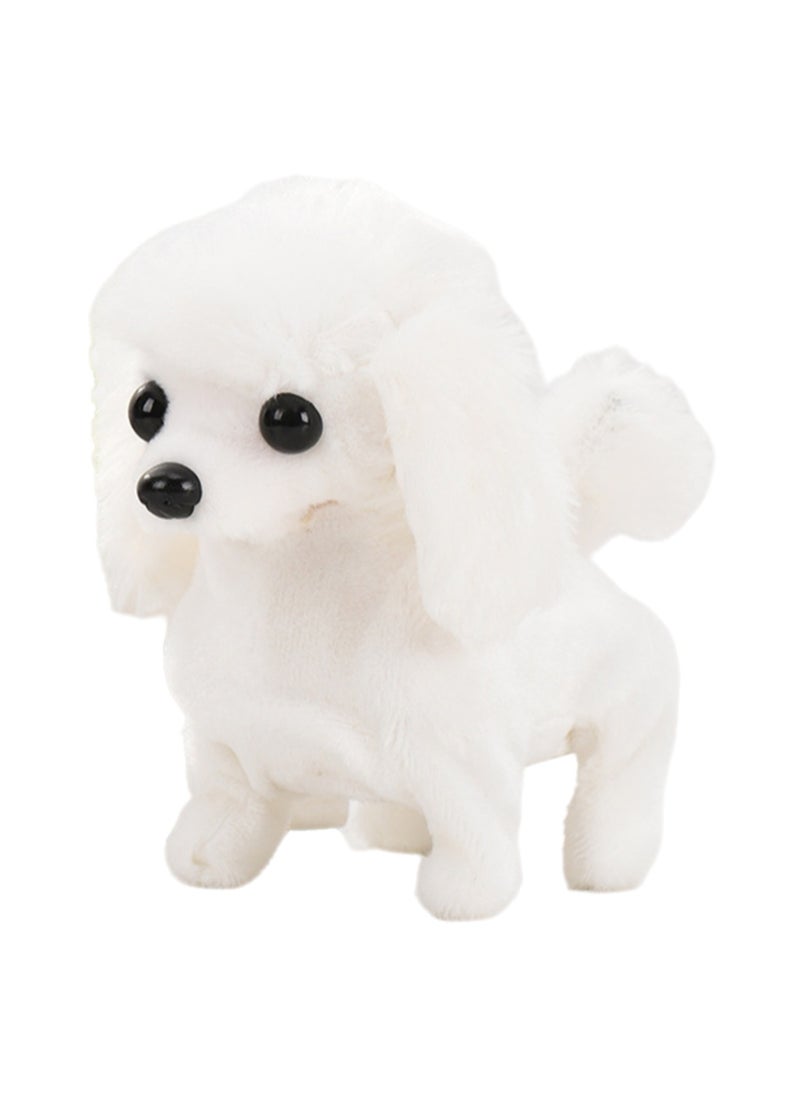 White Poodle Electronic Plush Stuffed Animal Interactive Puppy Touch Control, Electronic Dog Pet, Robot Toy, Animated Toy Dog ​​For Kids Baby