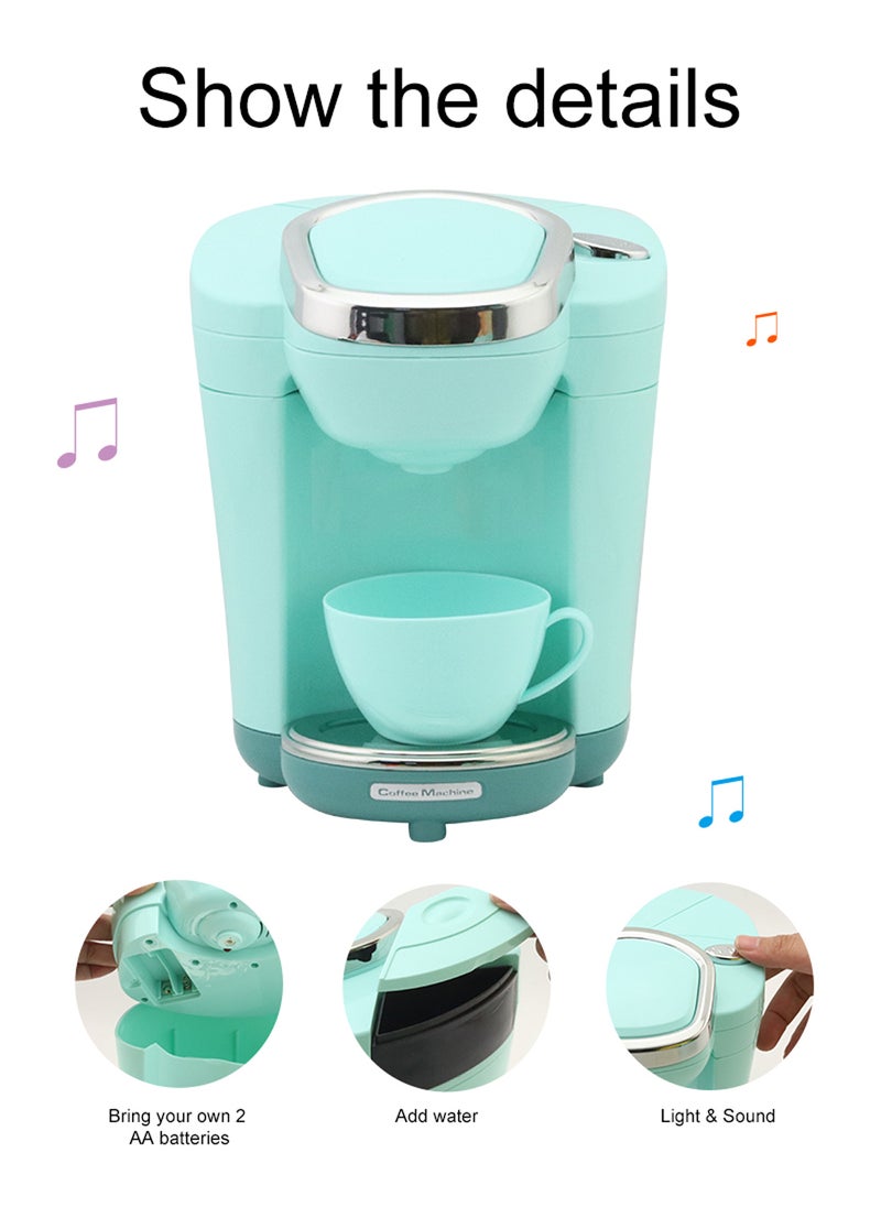 Kitchen Appliances Toy for Kids,Pretend Play Kitchen Toys Set with Coffee Maker,Toaster,Blender,with Realistic Light and Sounds