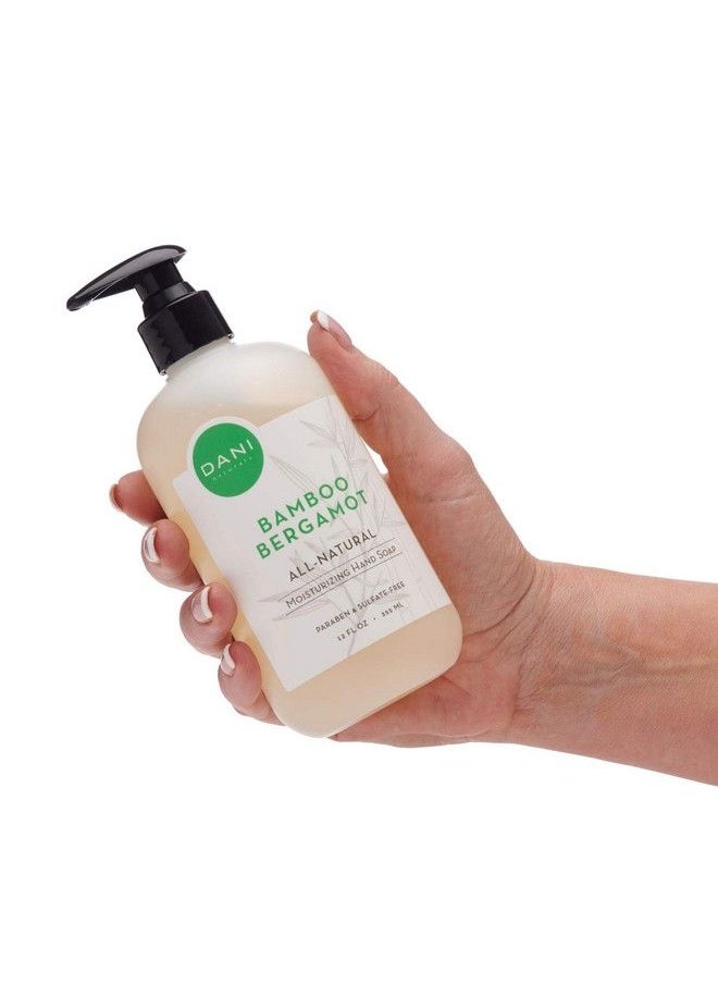 Natural Moisturizing Liquid Handwash Naturals Refreshing Bamboo Bergamot Scented Gentle Soap With Organic Aloe Vera For Men & Women 12 Ounce Bottle Pump Dispenser