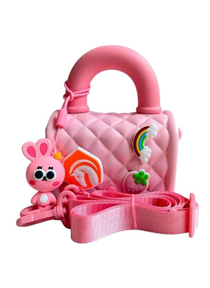 Rabbit Design Stylish Cross Body EVA Handbag Cum Silicone Purse with Adjustable Strap for Girls