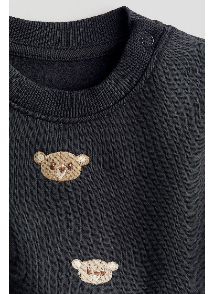 Motif-Detail Sweatshirt