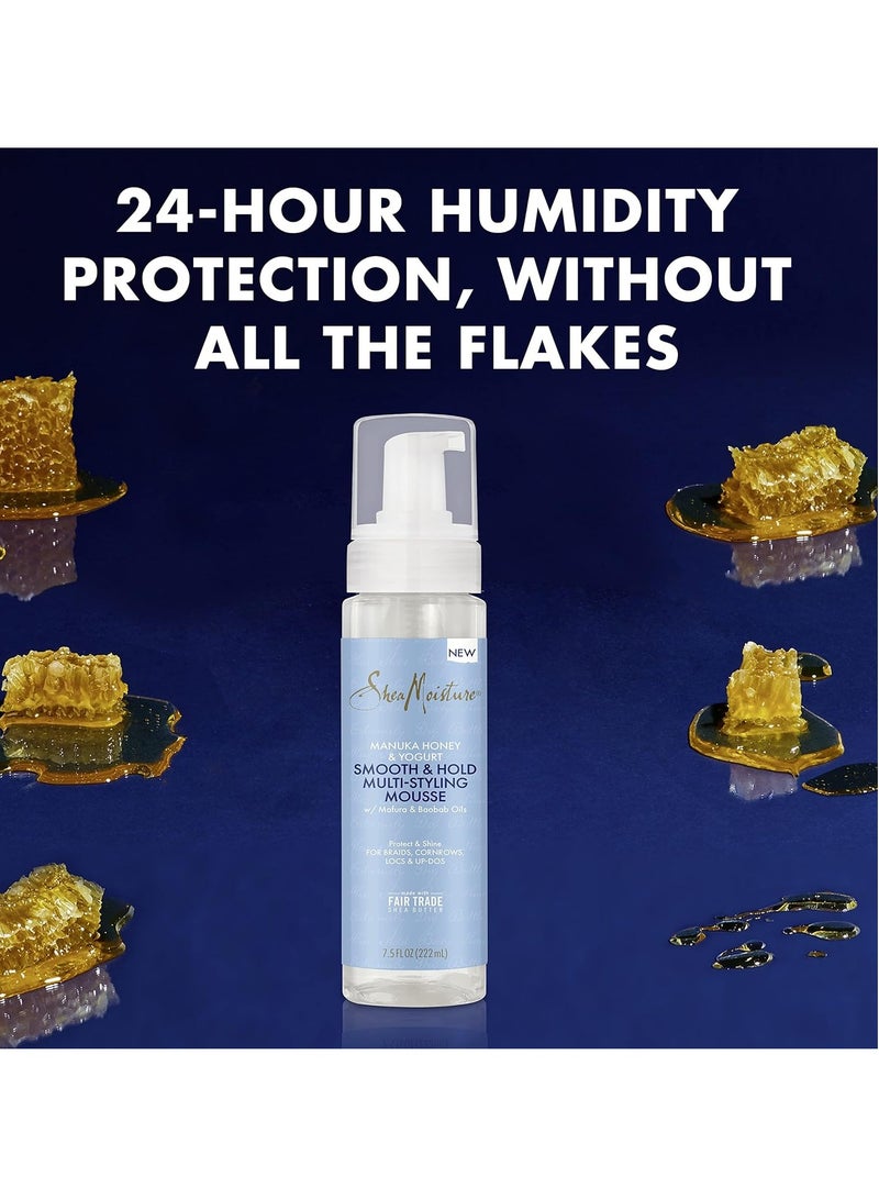 Manuka Honey & Yogurt Smooth & Hold Multi-Styling Hair Mousse For Nourishment 7.5 oz 7.5 Fluid OuncesFluid Ounce