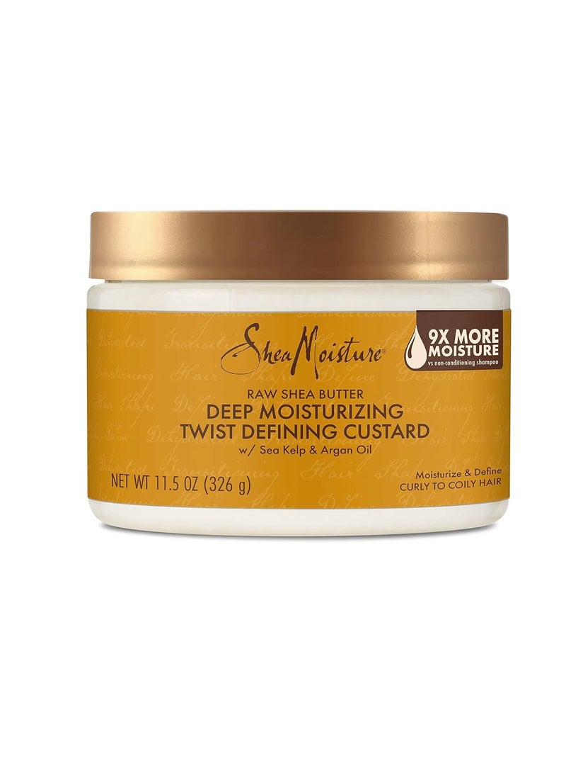 Raw Shea Butter Deep Moisturizing Twist Defining Custard To Moisturize and Define Your Curls 11.5 oz