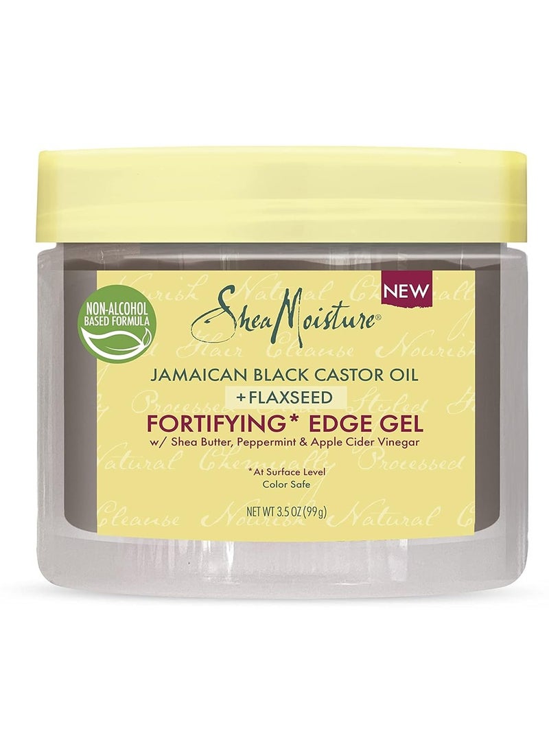 Styling Black Edge Control Gel For Curly Hair Jamaican Black Castor Oil and Flaxseed Paraben-Free Anti-Frizz Hair Gel 3.5 oz