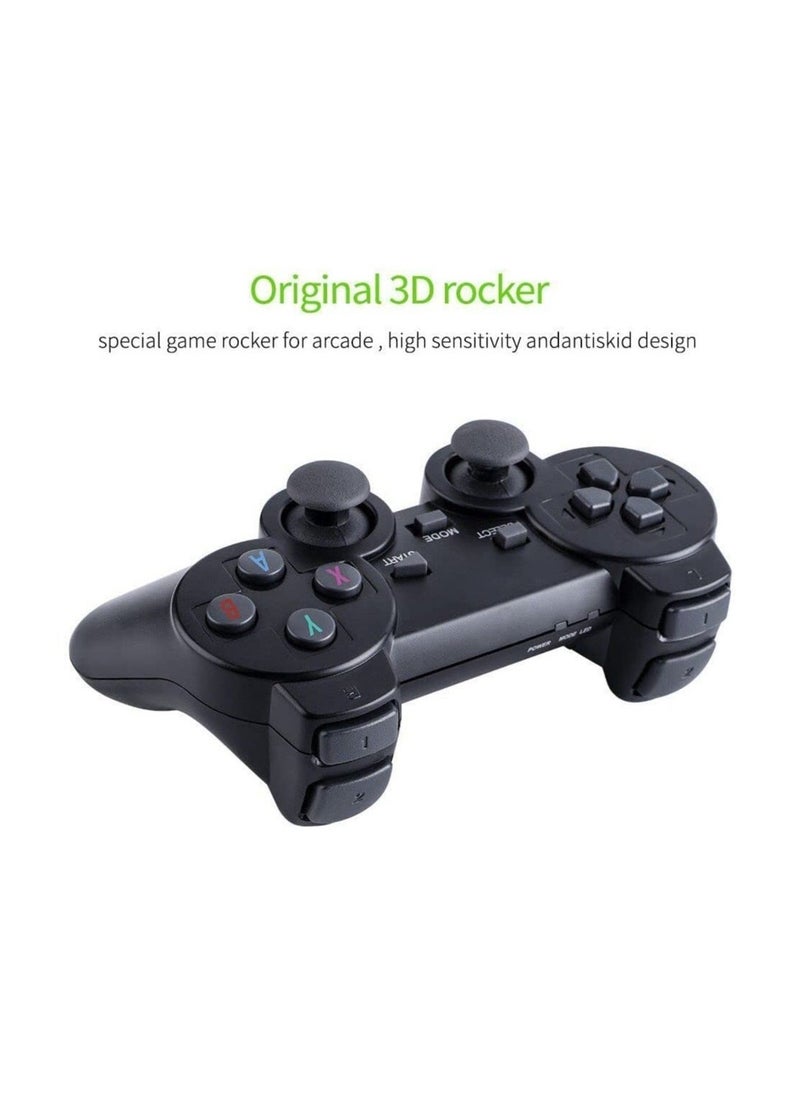 Classic M8 Game Stick 4K Game Console with Two 2.4G Wireless Gamepads Dual Players HDMI Output Built in 3500 Classic Games Compatible with Android TV/PC/Laptop/Projector