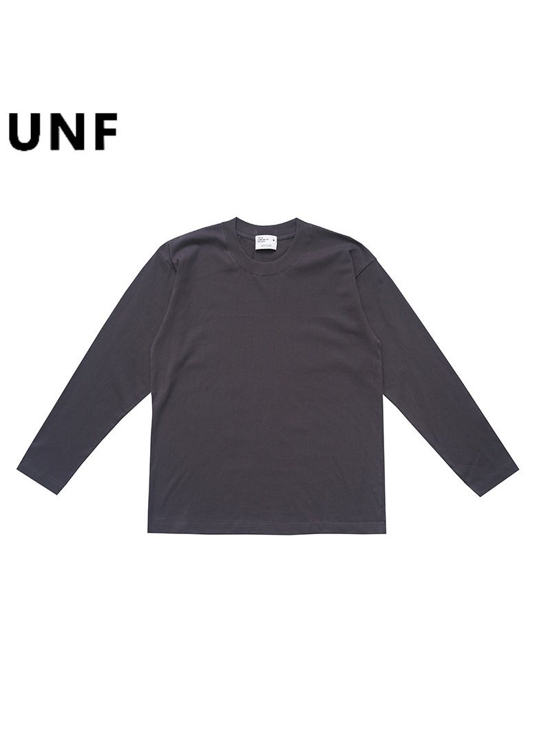 New UNF Shoulder Round Neck Long Sleeve T-shirt