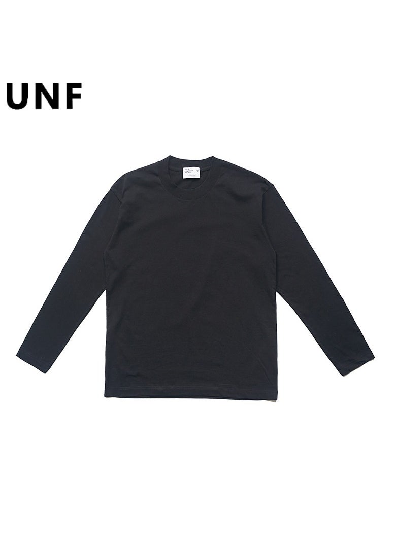 New UNF Shoulder Round Neck Long Sleeve T-shirt