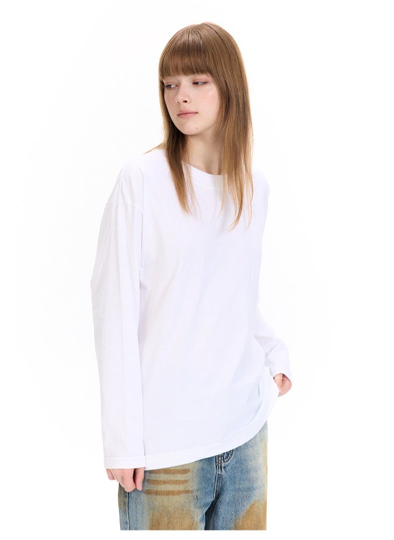 New UNF Shoulder Round Neck Long Sleeve T-shirt