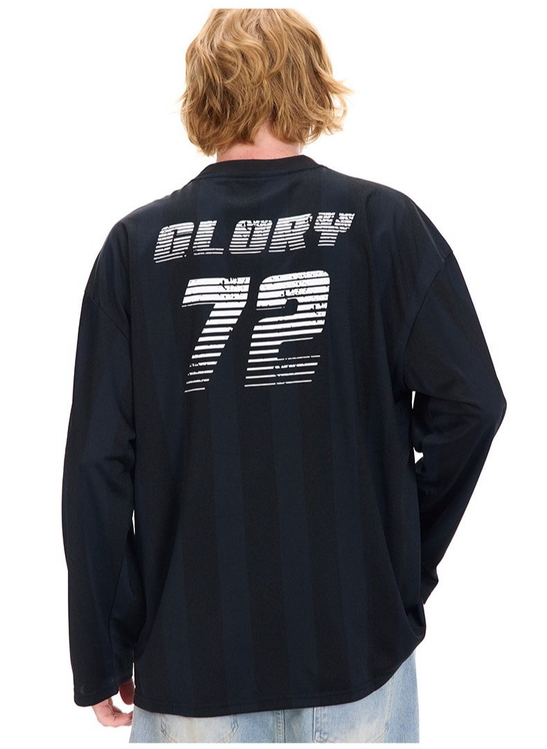 New UNF Jersey Striped Long Sleeved T-shirt