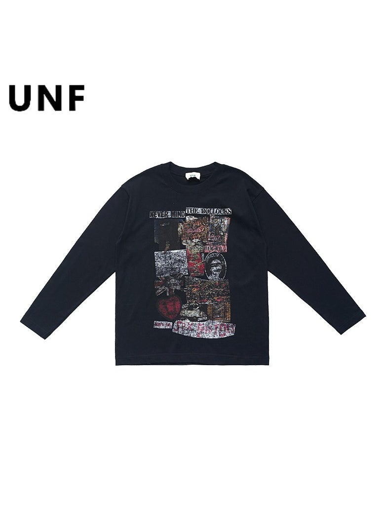 New UNF Shoulder Printed Base Sleeved T-shirt