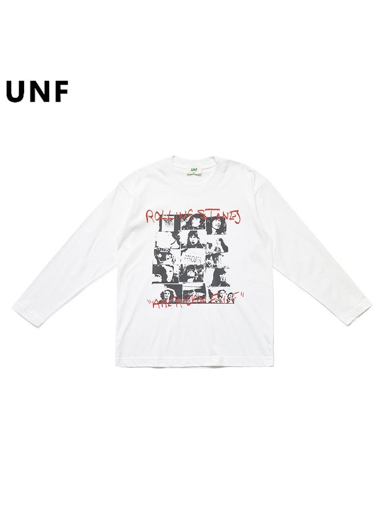 New UNF Shoulder Printed Base Sleeved T-shirt