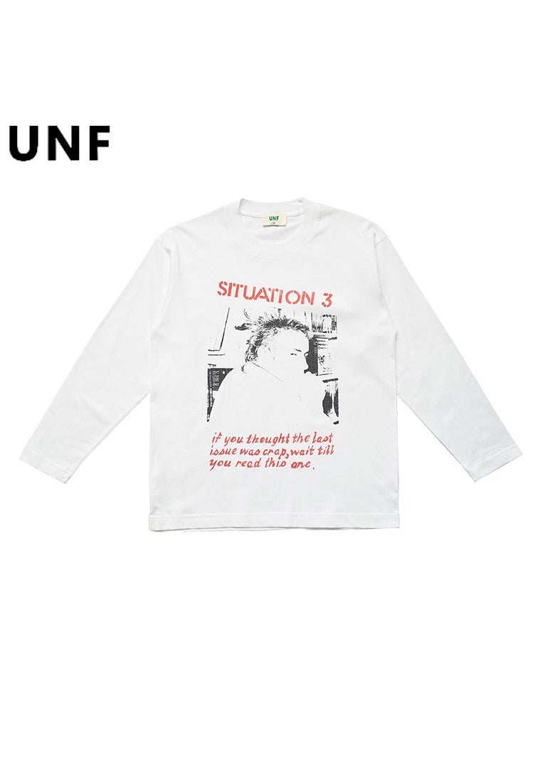 New UNF Shoulder Printed Base Sleeved T-shirt