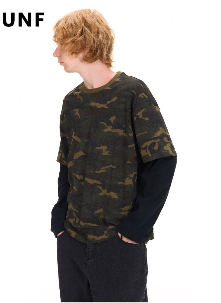 New UNF Camouflage Vintage Long Sleeve T-shirt