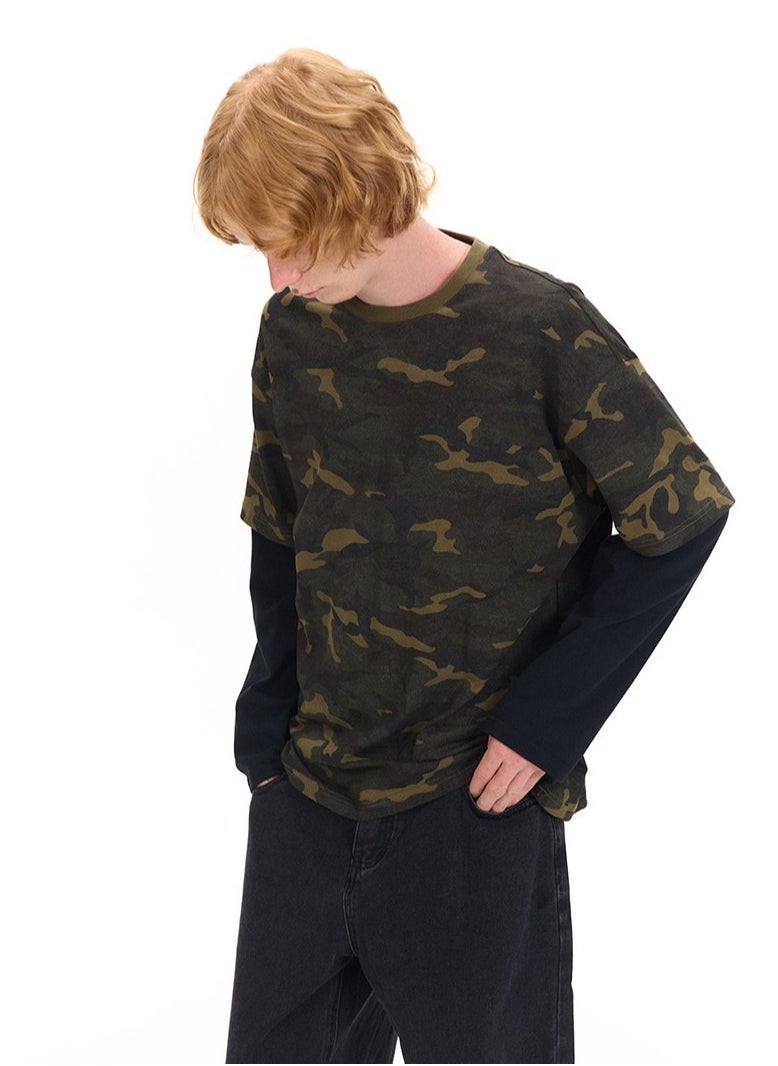 New UNF Camouflage Vintage Long Sleeve T-shirt