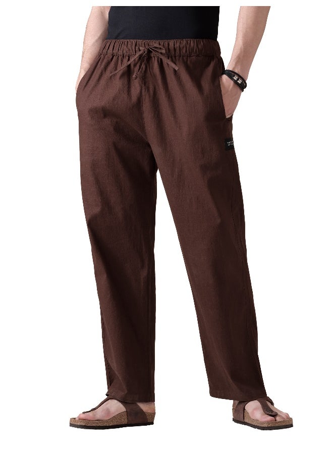 BEYOUNG Chocolate Brown Loose-fit Pyjamas