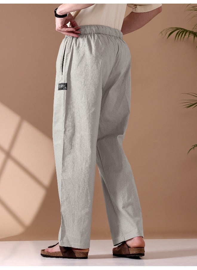 BEYOUNG Light Grey Loose-fit Pyjamas