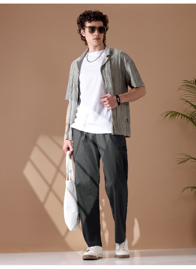 BEYOUNG Dark Grey Loose-fit Pyjamas