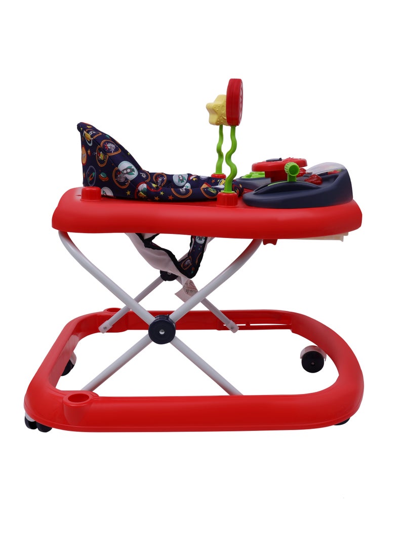 Baby Plus Interactive Foldable Baby Walker with Adjustable Height and Musical Toy Bar