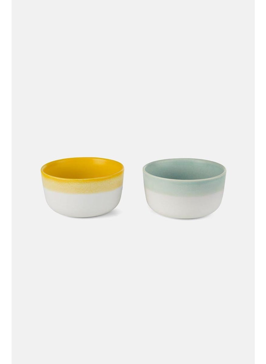 2,Pieces Bowl, Light Yellow and Green