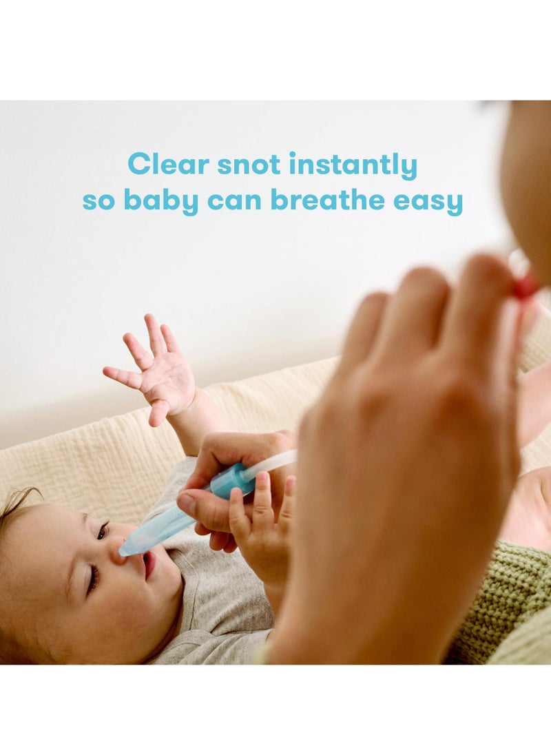 Baby Nasal Aspirator with 24 Hygiene Filters for Newborns, Infants, and Kids - Effective Mucus Removal for a Comfortable Breathing Experience.