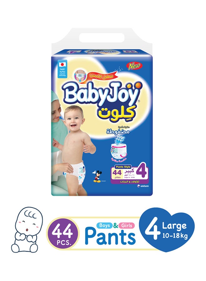 Culotte Large Diapers, Jumbo Pack, (10-18 Kg), 44 Count