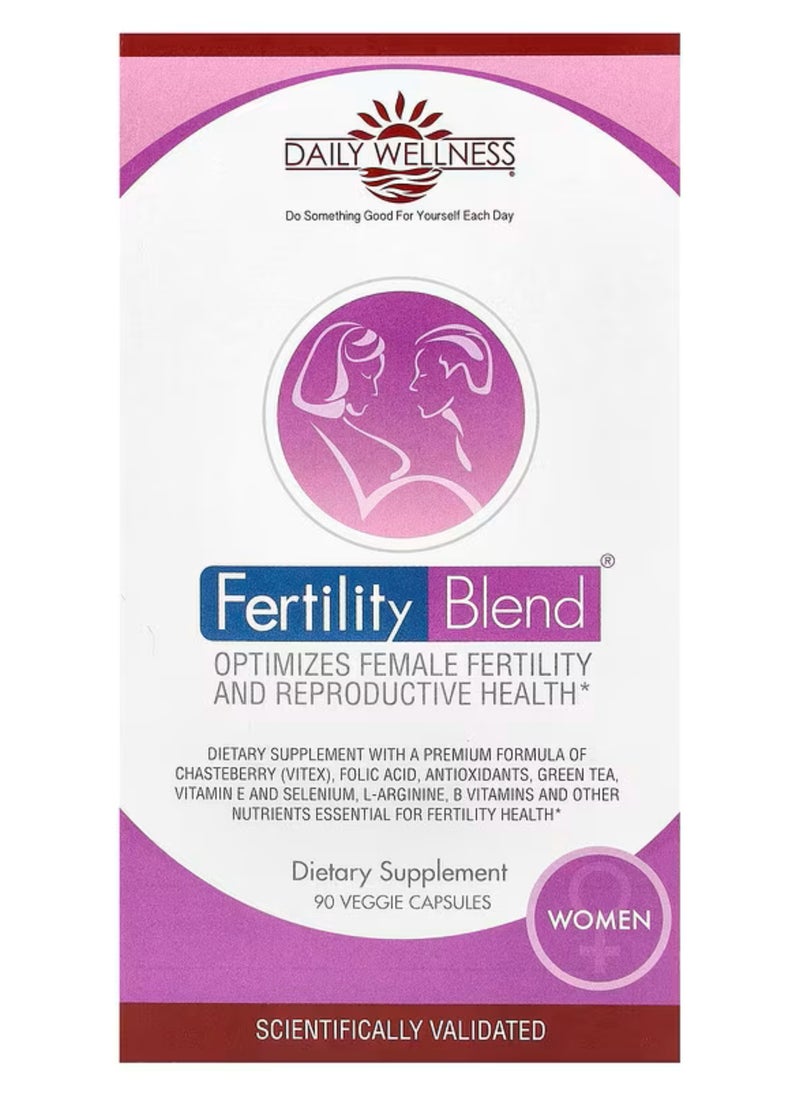 Daily Wellness Company, Fertility Blend for Women, 90 Veggie Capsules