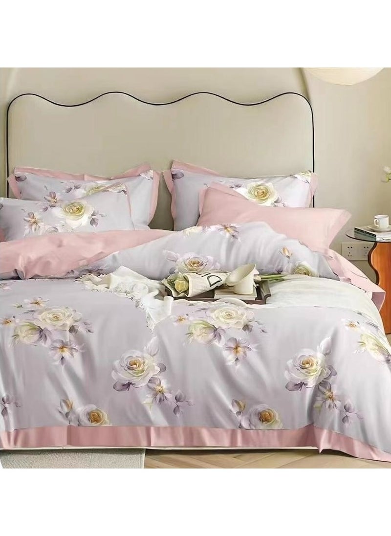 DUOMA HOME,Light Luxury Tencel duvet cover set  , high quality king size ,with duvet cover 220*240cm, new model,4pcs set