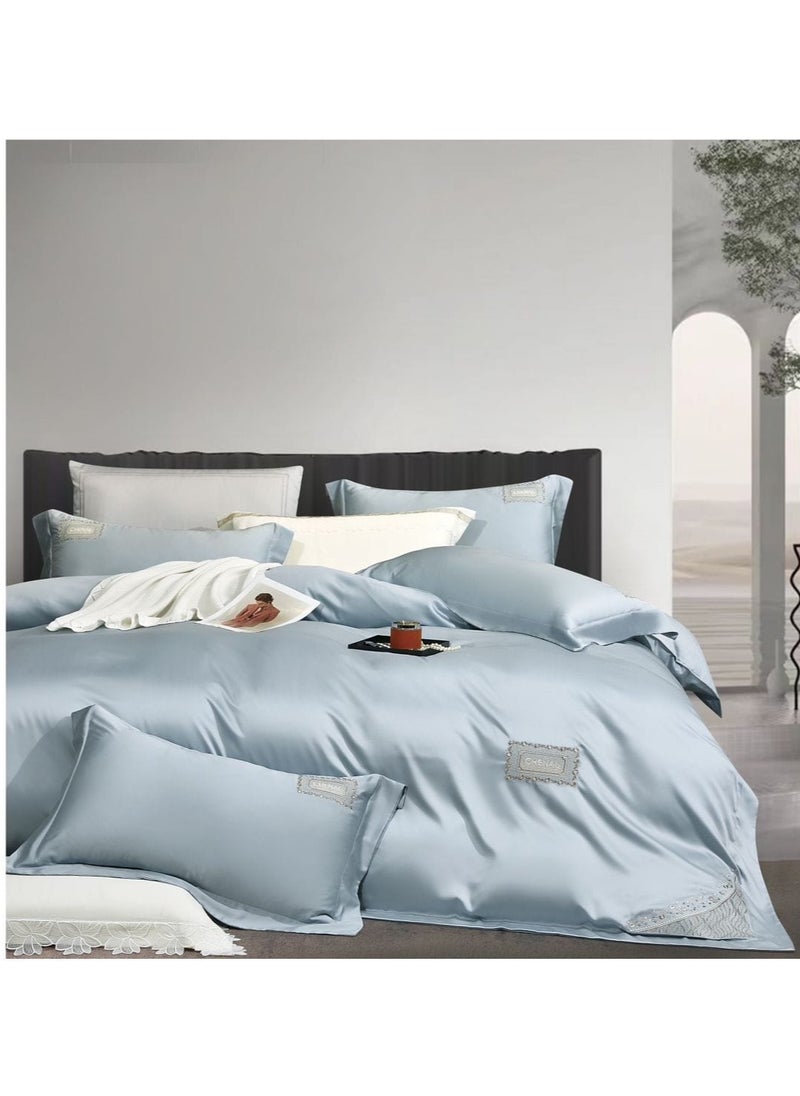 DUOMA HOME,Light Luxury Tencel duvet cover set  , high quality king size ,with duvet cover 220*240cm, new model,4pcs set