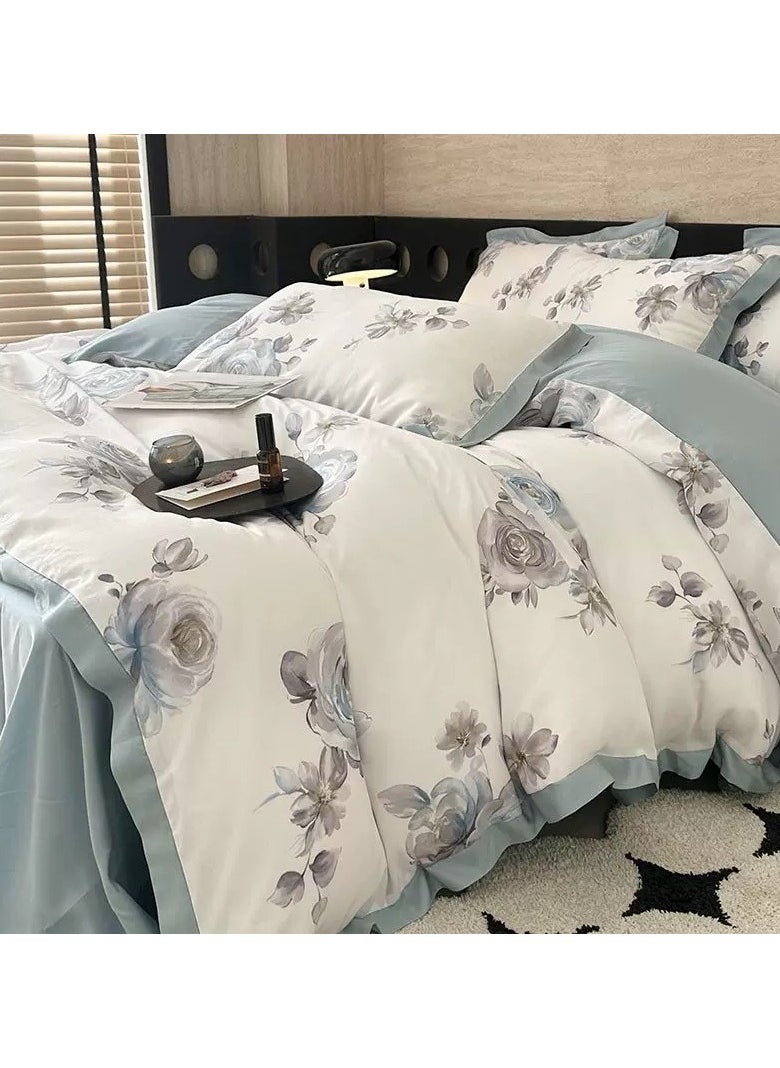 DUOMA HOME,Light Luxury Tencel duvet cover set  , high quality king size ,with duvet cover 220*240cm, new model,4pcs set