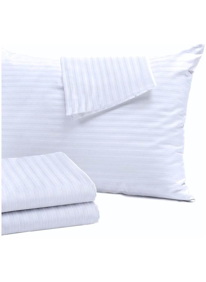 King Size Pack of 2 Soft Bed Pillows for Sleeping with 100% Microfiber Outer Cover, Hollow Fiber Fill, Fluffy and Comfortable, Ideal for Side, Back and Stomach Sleepers, Reduces Neck Pain-Hotel Pillow