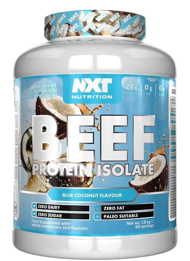 Beef Protein Isolate, Blue Coconut Flavour,  1.8kg, 60 Servings