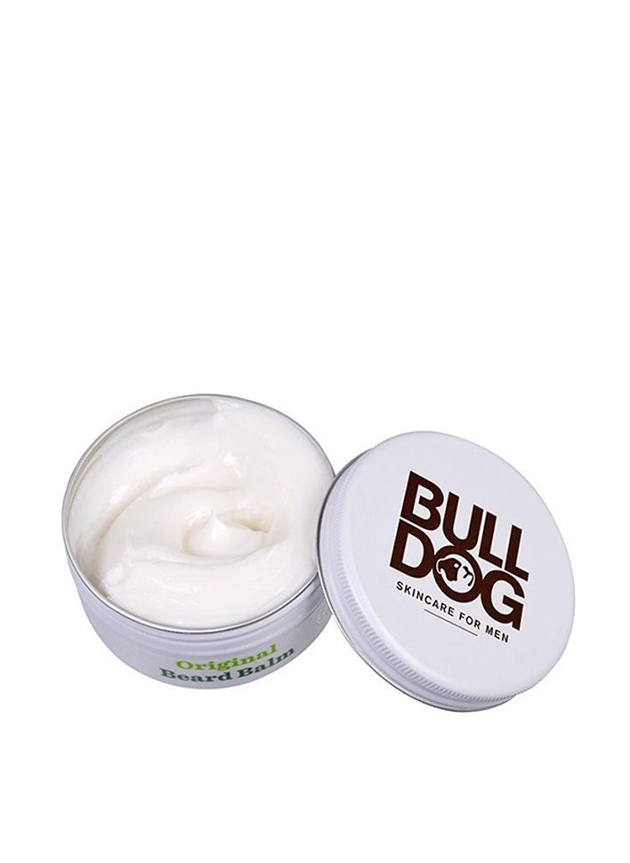 Bull Dog Original Beard Balm For Men with Aloe Vera Camelina Oil And Green Tea Fast Absorbing Reduces Itch Healthy Nourishing Conditioning Soft Beard 75ml