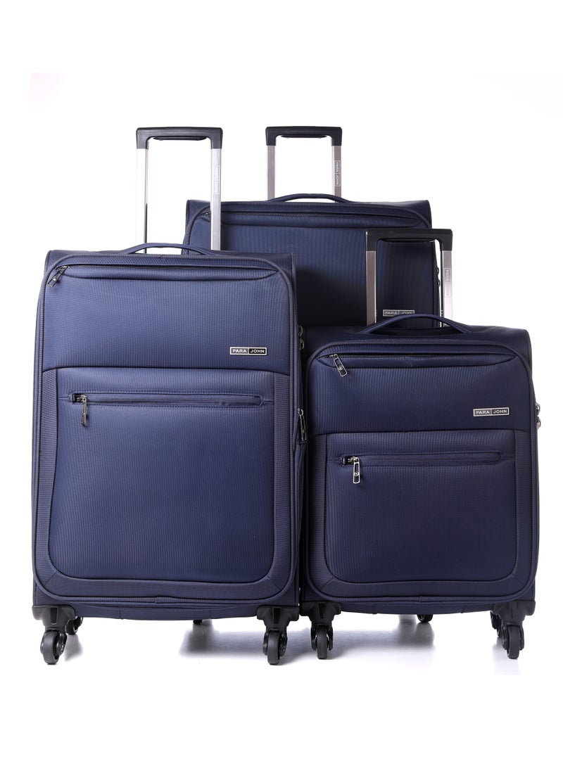 Travel Luggage Suitcase Set of 3 -  Trolley Bag-Navy