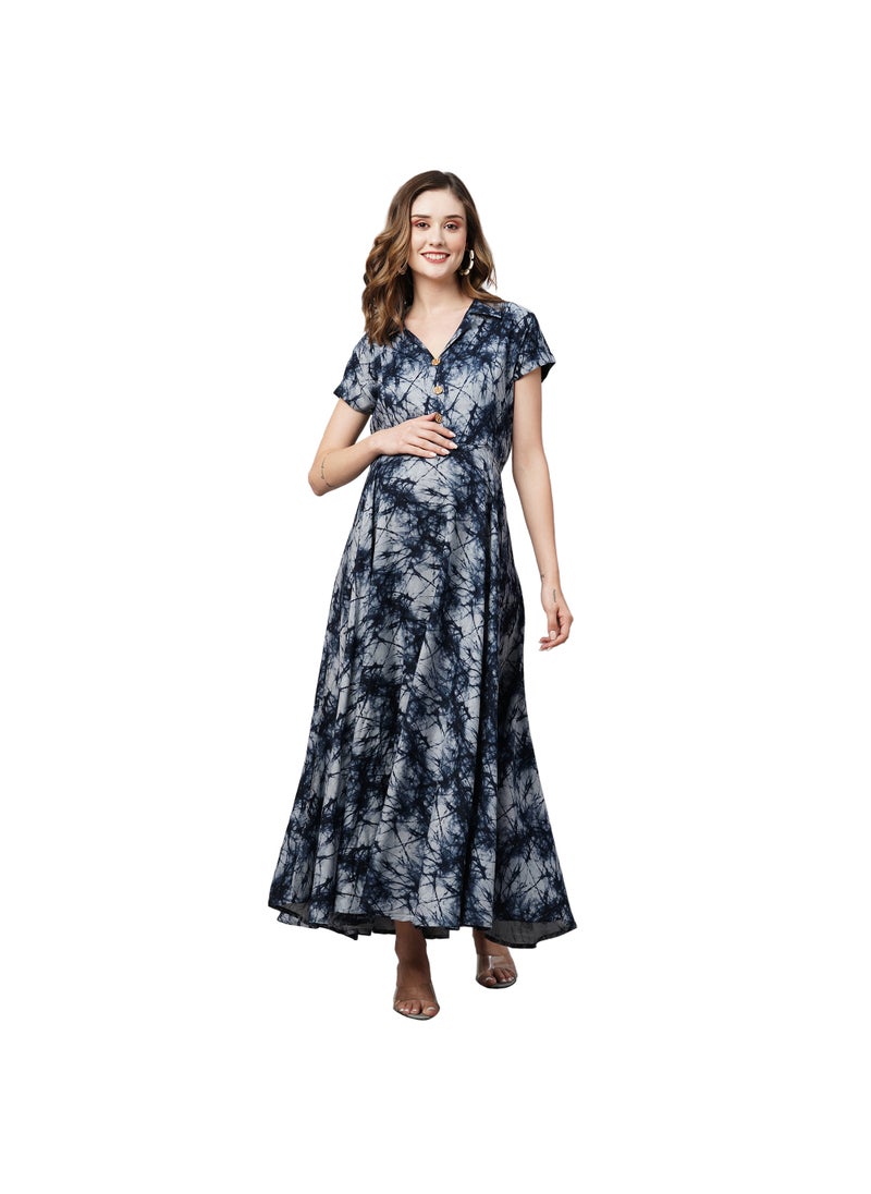 TUMMY Women's Rayon Maternity & Nursing Dress