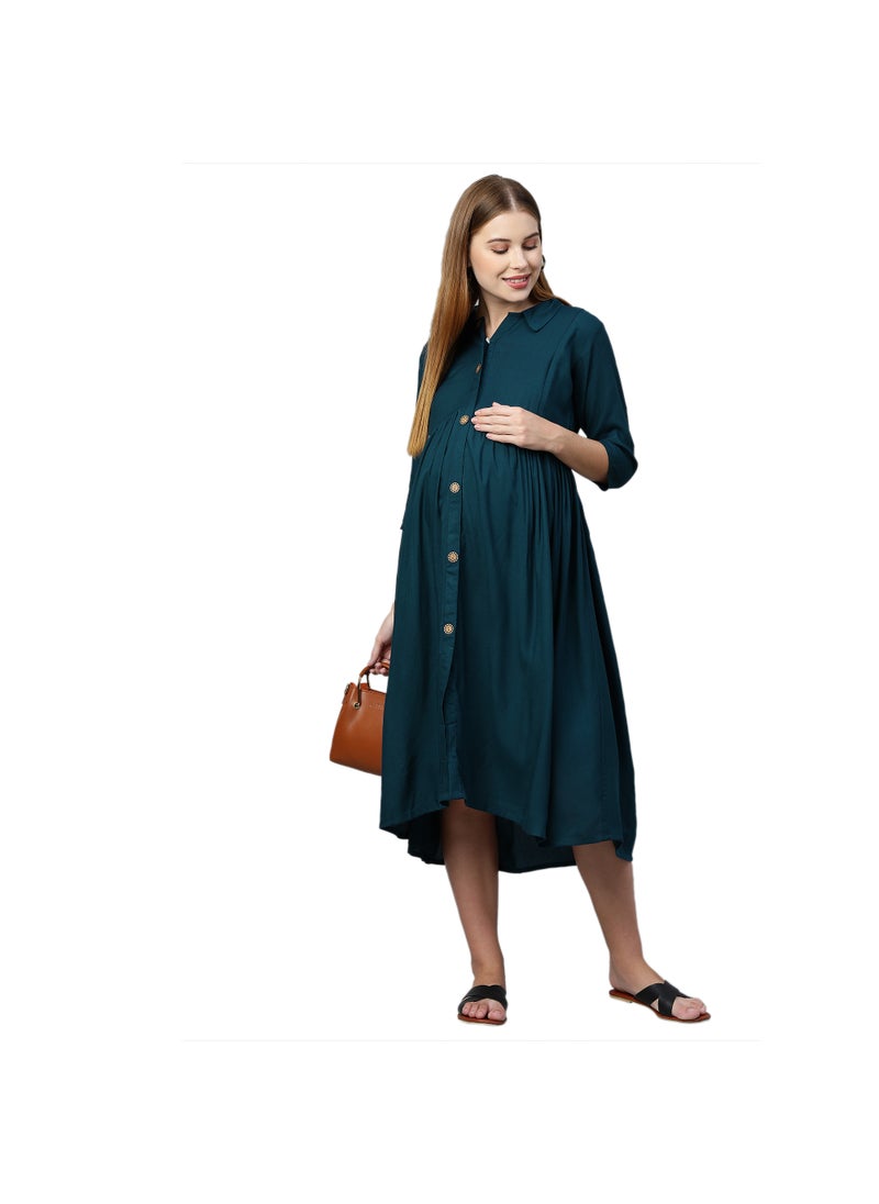 TUMMY Women's Rayon Maternity & Nursing Dress