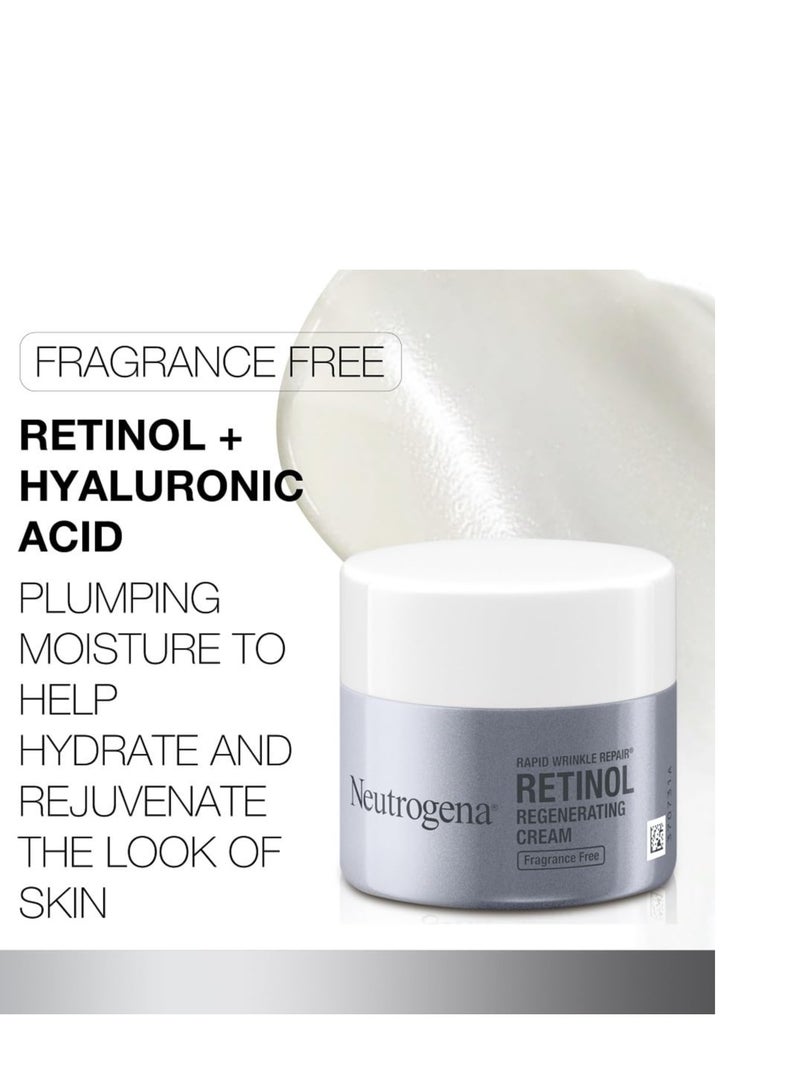 Retinol Face Moisturizer, Rapid Wrinkle Repair, Fragrance Free, Daily Anti-Aging Face Cream with Retinol & Hyaluronic Acid to Fight Fine Lines, Wrinkles, & Dark Spots, 1.7 oz - Packaging may vary 1.7 ozounce