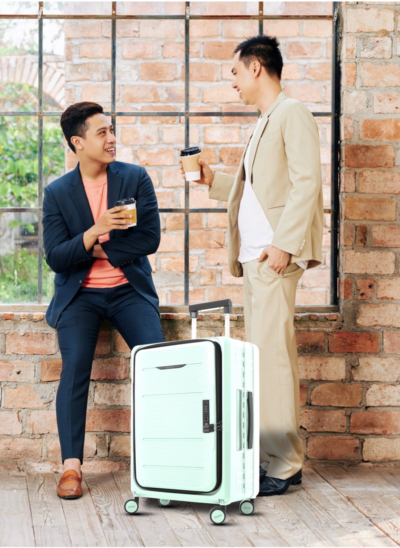 FlexiFold Foldable ABS Luggage Cabin Size 20 inches ,55 cm carrying 10Kg hardside luggage Trolley - Green