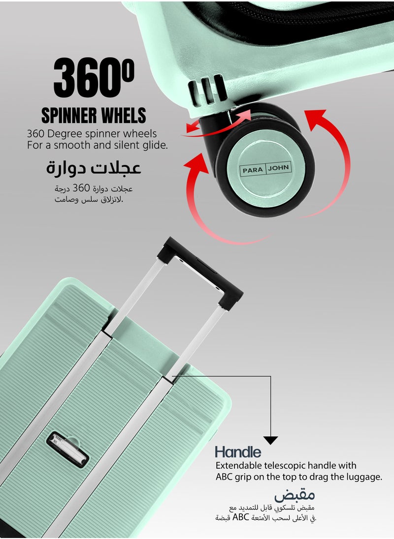 FlexiFold Foldable ABS Luggage Cabin Size 20 inches ,55 cm carrying 10Kg hardside luggage Trolley - Green