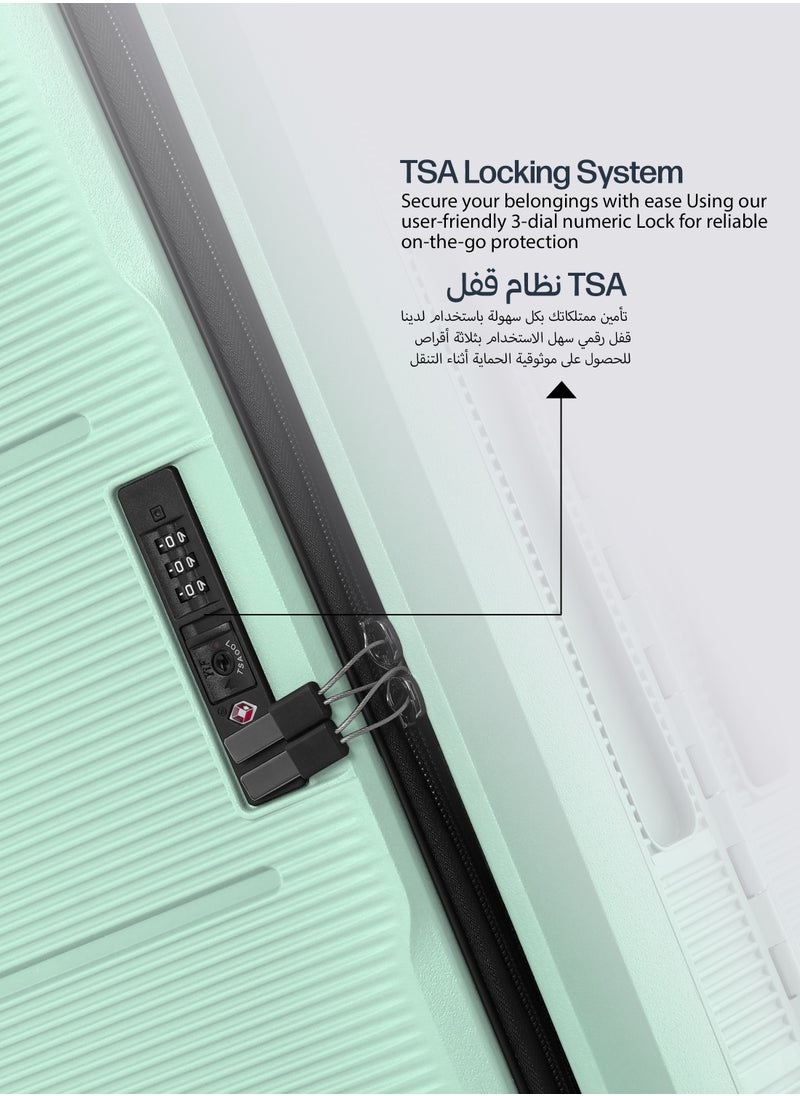 FlexiFold Foldable ABS Luggage Cabin Size 20 inches ,55 cm carrying 10Kg hardside luggage Trolley - Green